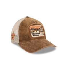 Houston Astros Vintage Landscape Brown 9TWENTY A-Frame Trucker Hat