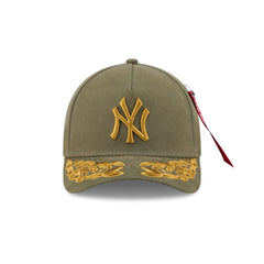 Alpha Industries x New York Yankees Olive Green 9FORTY M-Crown A-Frame Snapback Hat