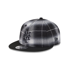 New York Mets Black and White Plaid Retro Crown 9FIFTY Snapback Hat