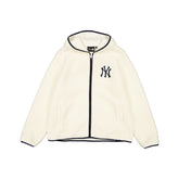 New York Yankees Cream Sherpa Jacket