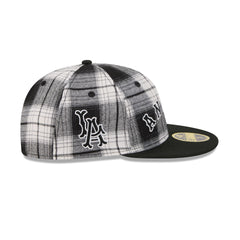 Los Angeles Angels Grunge Plaid Retro Crown 59FIFTY Fitted Hat