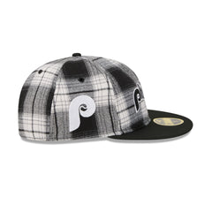Philadelphia Phillies Grunge Plaid Retro Crown 59FIFTY Fitted Hat