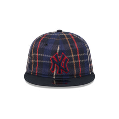 New York Yankees Grunge Plaid Retro Crown 9FIFTY Adjustable Hat