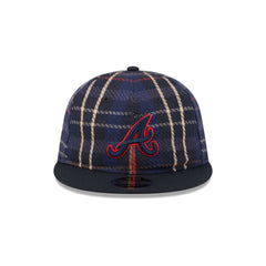 Atlanta Braves Grunge Plaid Retro Crown 9FIFTY Adjustable Hat