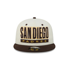San Diego Padres Classic Stacked Chrome 9FIFTY Snapback Hat