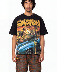Mixed Emotions Angel Wash Tee Black