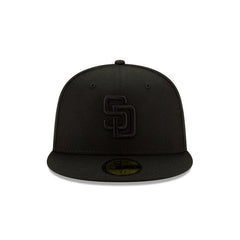San Diego Padres Basic Black On Black 59FIFTY Fitted Hat