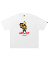 Bape x WWE Stone Cold Steve Austin Baby Milo Relaxed Tee White