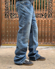 Bravest Studios Flare Denim Pants Blue