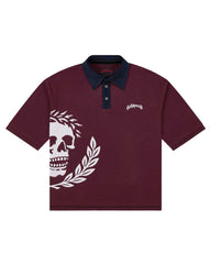 Godspeed Oversized Victor Crest Polo Burgundy/Navy