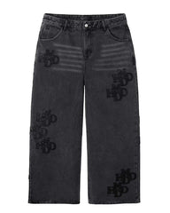 HMDD Double Knee Patch Pants Black