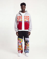 Sp5der Campers Field Zip Up Hoodie Heather Grey