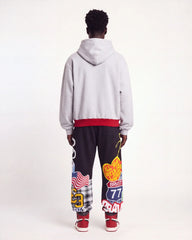 Sp5der Campers Field Zip Up Hoodie Heather Grey