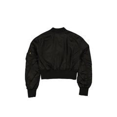 Alpha Industries x New York Mets Black and Gold Women's Cropped L-2B Bomber Jacket
