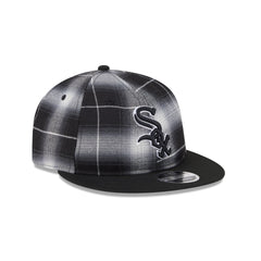 Chicago White Sox Black and White Plaid Retro Crown 9FIFTY Snapback Hat