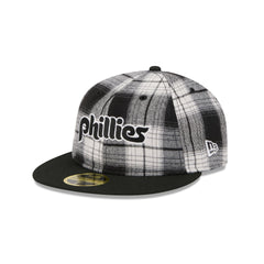 Philadelphia Phillies Grunge Plaid Retro Crown 59FIFTY Fitted Hat