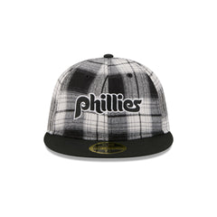Philadelphia Phillies Grunge Plaid Retro Crown 59FIFTY Fitted Hat