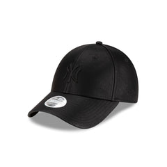 New York Yankees Faux Leather Women's Black 9FORTY Adjustable Hat