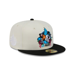 Miami Marlins Day of the Dead Sugar Skull Mascot 59FIFTY Fitted Hat