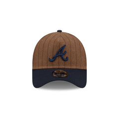 Atlanta Braves Three Looms Wool Pinstripe 9FORTY A-Frame Snapback Hat