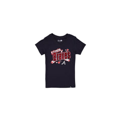 Atlanta Braves Girls Sequin Wordmark T-Shirt