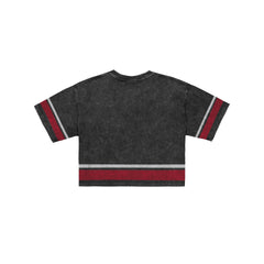 Atlanta Braves Women's Vintage Stripe Cropped T-Shirt