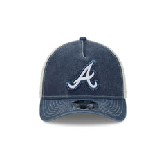 Atlanta Braves Frayed Logo 9FORTY M-Crown A-Frame Trucker Hat