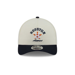 Houston Astros Arched Graphic Chrome White 9FORTY M-Crown A-Frame Snapback Hat