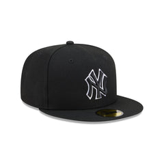 New York Yankees Black and White Basic 59FIFTY Fitted Hat