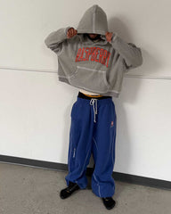 GV Gallery SF Crop Hoodie Grey