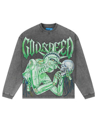 Godspeed Freedom Protocol NG L/S Tee Grey