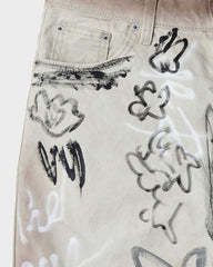 HMDD Banksy Shorts Cream