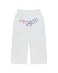 Sp5der Rhinestone OG Web Long Shorts White