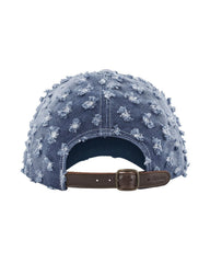 Supreme Hole Punch Rhinestone Denim 6 Panel Hat Blue